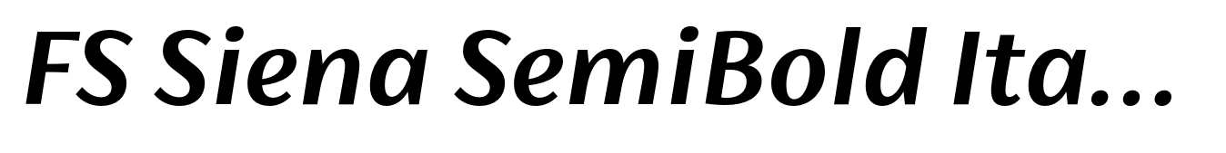 FS Siena SemiBold Italic